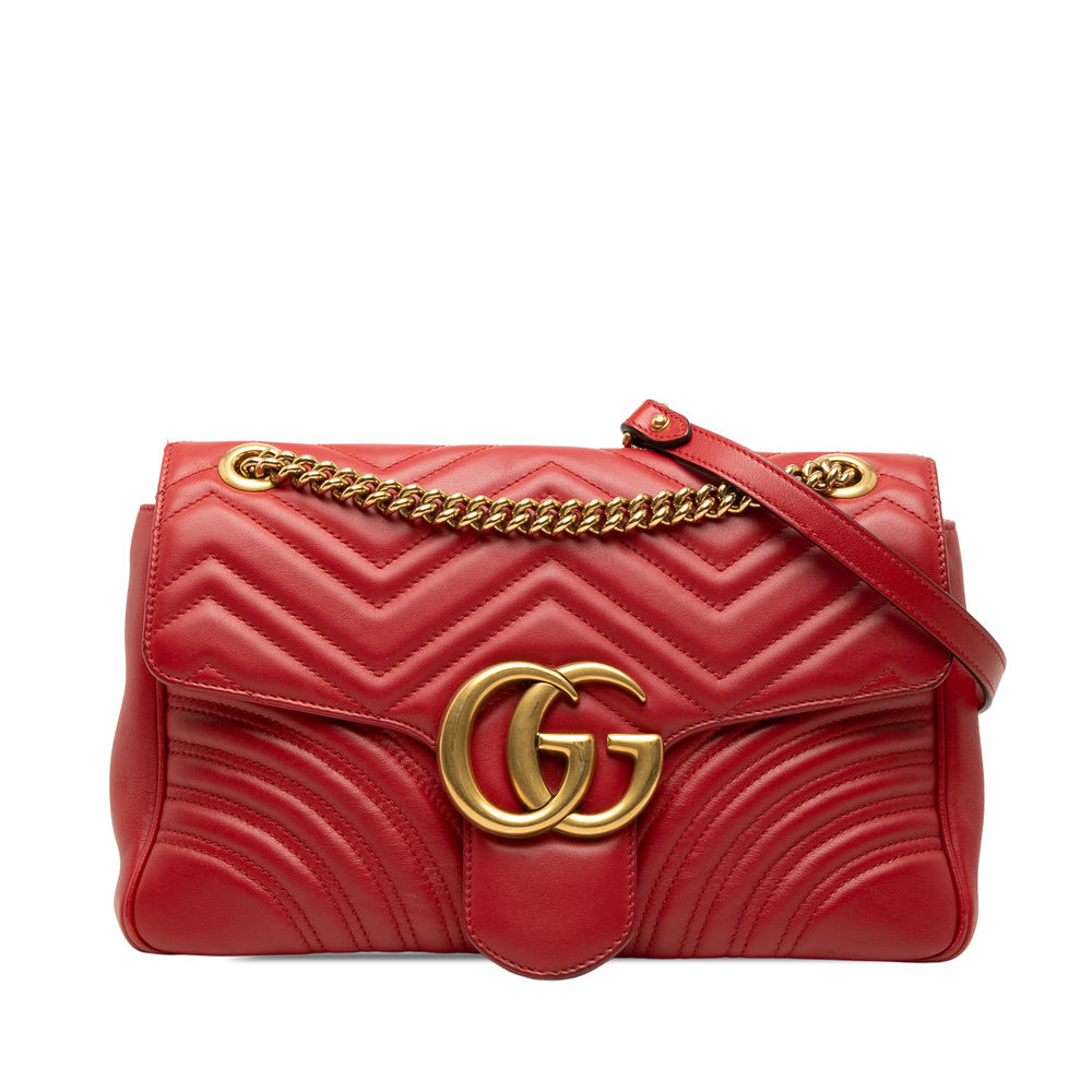 Pre-Loved Gucci Large GG Marmont Matelasse Leather Shoulder Bag